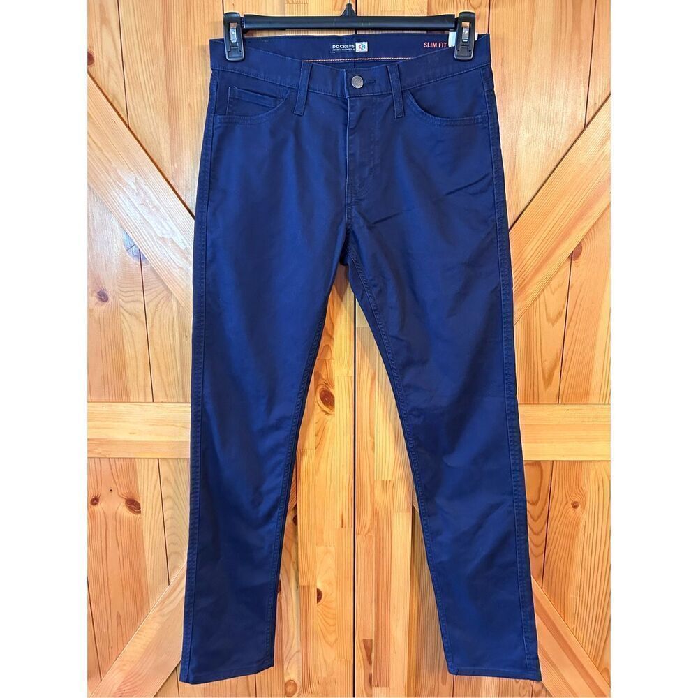 Dockers pants jean cut slim fit all seasons tech 29 x 32 navy nwt (4450)￼